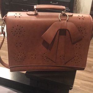 Brown laptop bag